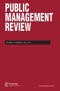 Cover image for Public Management Review, Volume 26, Issue 5
