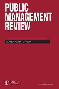 Cover image for Public Management Review, Volume 26, Issue 6
