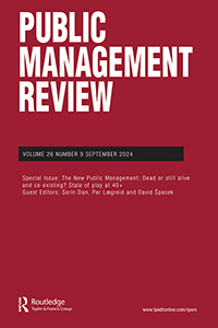 Cover image for Public Management: An International Journal of Research and Theory, Volume 26, Issue 9