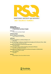 Cover image for Rhetoric Society Quarterly, Volume 54, Issue 3