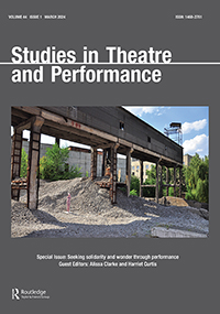 Cover image for Studies in Theatre and Performance, Volume 44, Issue 1