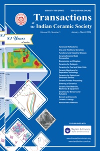 Cover image for Transactions of the Indian Ceramic Society, Volume 83, Issue 2