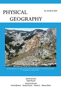 Cover image for Physical Geography, Volume 45, Issue 4