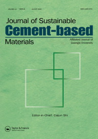 Cover image for Journal of Sustainable Cement-Based Materials, Volume 13, Issue 8