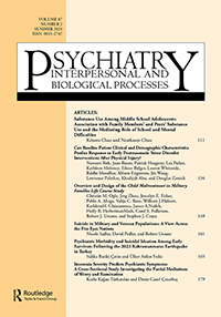 Cover image for Psychiatry, Volume 87, Issue 2