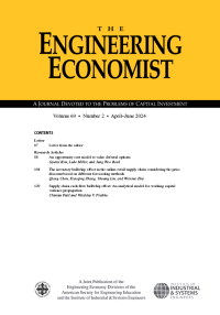 Cover image for The Engineering Economist, Volume 69, Issue 2