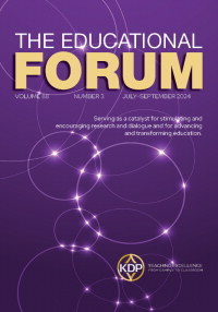 Cover image for The Educational Forum, Volume 88, Issue 3