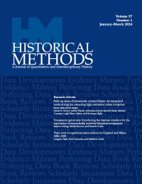 Cover image for Historical Methods: A Journal of Quantitative and Interdisciplinary History, Volume 57, Issue 1