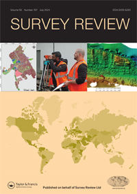 Cover image for Survey Review, Volume 56, Issue 397