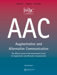 Cover image for Augmentative and Alternative Communication, Volume 40, Issue 2