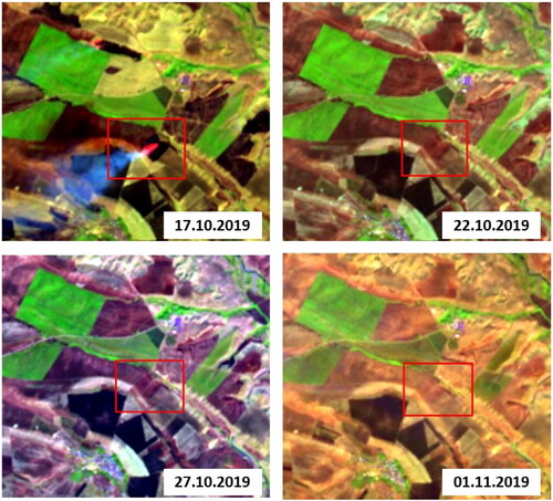 Figure 3. The temporal and spectral change of a field in Diyarbakır where CRB was applied.