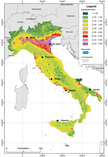 Figure 8. Italian map of AFPGV (84° percentile).