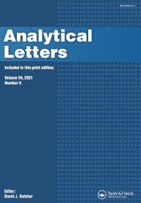 Cover image for Analytical Letters, Volume 54, Issue 9, 2021