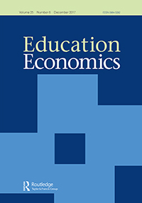 Cover image for Education Economics, Volume 25, Issue 6, 2017