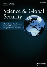 Cover image for Science & Global Security, Volume 16, Issue 1-2, 2008
