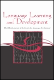 Cover image for Language Learning and Development, Volume 12, Issue 4, 2016