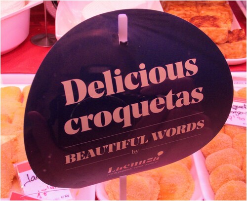 Figure 17. ´Beautiful words’ campaign: delicious croquetas.