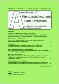 Cover image for Archives of Phytopathology and Plant Protection, Volume 51, Issue 3-4, 2018