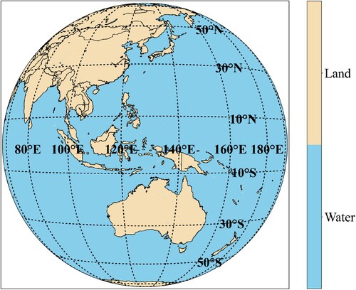 Figure 1. Study area on the GK-2A/AMI full disk.