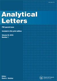 Cover image for Analytical Letters, Volume 52, Issue 1, 2019