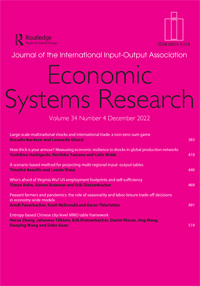 Cover image for Economic Systems Research, Volume 34, Issue 4, 2022