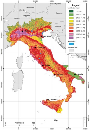 Figure 7. Italian map of AFPGA (84° percentile).