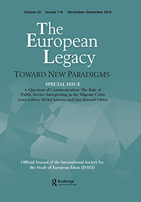 Cover image for The European Legacy, Volume 23, Issue 7-8, 2018