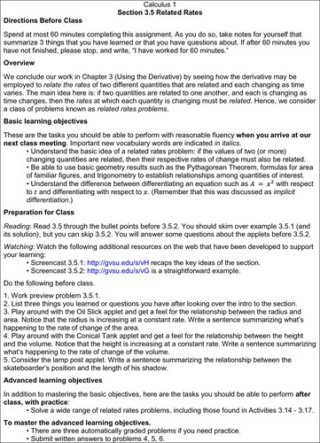 Figure 3. Casey’s prep assignment for Friday’s lesson.