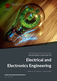 Cover image for Australian Journal of Electrical and Electronics Engineering, Volume 15, Issue 3, 2018