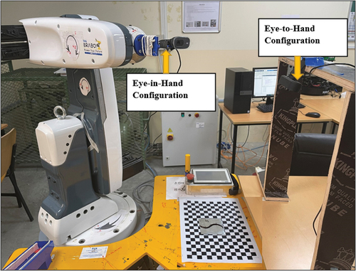 Figure 6. Eye-in-hand and eye-to-hand configuration for performing camera calibration.