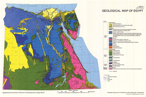 Figure 2. Geologic map of egypt (ESDAC, Citationn.d.).