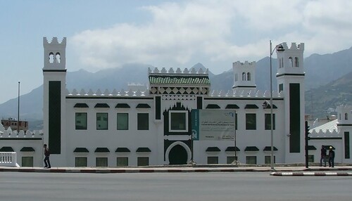 Figure 11. Jaro Varga, Building of the Centro de Arte Moderno in Tetouan, former train station, photograph. Wikimedia Commons: https://commons.wikimedia.org/wiki/File:Antigua_estaci%C3%B3n_de_tren_de_Tetu%C3%A1n_(02).jpg.