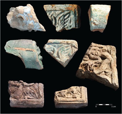 Figure 5. Artifacts collected on the surface of Khaltaryn Balgas (MA21).