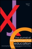 Cover image for The Journal of Experimental Education, Volume 73, Issue 1, 2004