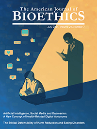 Cover image for The American Journal of Bioethics, Volume 21, Issue 7, 2021