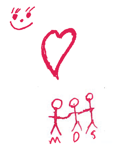 Figure 4. WQ07 drawing of love and happiness.