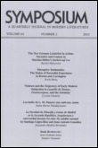 Cover image for Symposium: A Quarterly Journal in Modern Literatures, Volume 60, Issue 3, 2006