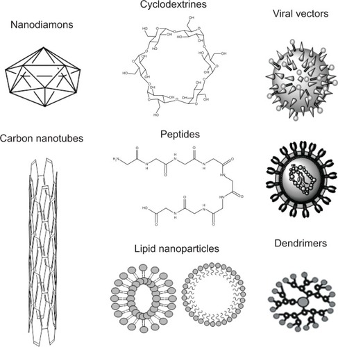 Figure 1 Nanoparticles used in medicine.