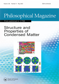 Cover image for Philosophical Magazine, Volume 102, Issue 9, 2022