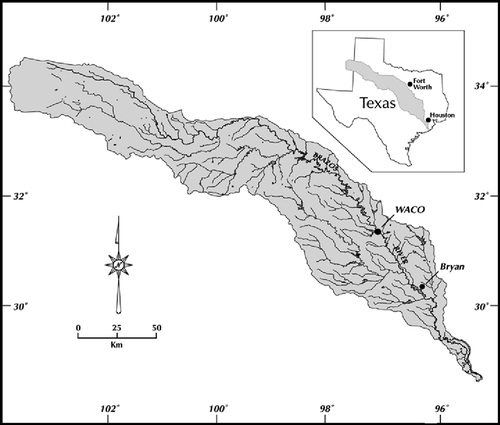 Fig. 2 Brazos River basin.