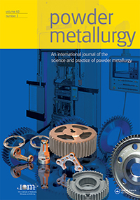 Cover image for Powder Metallurgy, Volume 60, Issue 3, 2017