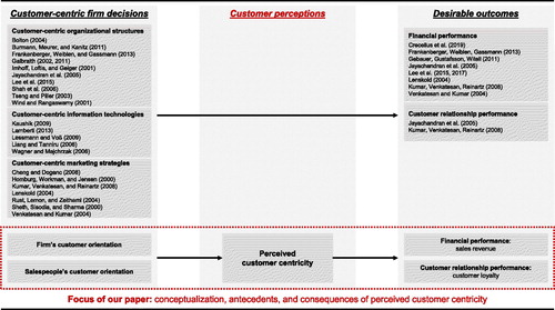 Figure 1. Extant research on customer centricity and focus of our paper.