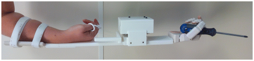 Figure 2. Device actuated by a subject during a grasping task.