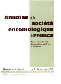 Cover image for Annales de la Société entomologique de France (N.S.), Volume 6, Issue 1, 1970