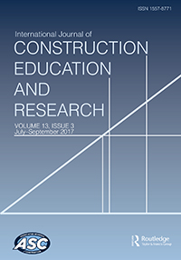 Cover image for International Journal of Construction Education and Research, Volume 13, Issue 3, 2017