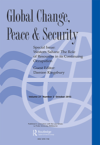 Cover image for Global Change, Peace & Security, Volume 27, Issue 3, 2015