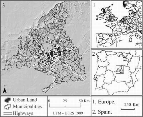 Figure 1. Location of Madrid region.