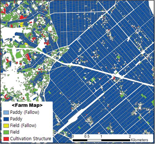 Figure 2. Agricultural land cover labeling in the farm map.