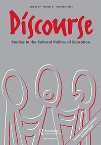 Cover image for Discourse: Studies in the Cultural Politics of Education, Volume 37, Issue 6, 2016