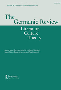 Cover image for The Germanic Review: Literature, Culture, Theory, Volume 96, Issue 3, 2021